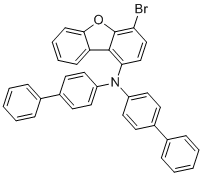 N,N-Bis([1,1'-biphenyl]-4-yl)-4-bromo-1-dibenzofuranamine molecular structure (CAS 2642165-84-0)