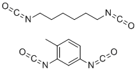 CAS # 26426-91-5, 1,6-Diisocyanatohexane 2,4-diisocyanato-1-methylbenzene, Polyisocyanate based on TDI and HDI