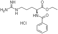 structure of CAS# 2645-08-1, N-苯甲酰基-L-精氨酸乙酯盐酸盐