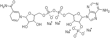 structure of CAS# 2646-71-1, 二氢烟酰胺腺嘌呤二核苷磷酸四钠