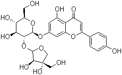 structure of CAS# 26544-34-3, 芹菜甙