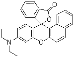 structure of CAS# 26628-47-7, 1,2-Benz-6-diethylaminofluorane