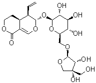 structure of CAS# 266678-59-5, 6'-O-beta-D-Apiofuranosyl sweroside