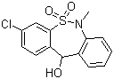 structure of CAS# 26723-60-4, 3-氯-6,11-二氢-6-甲基二苯并[c,f][1,2]硫氮杂卓-11-醇 5,5-二氧化物