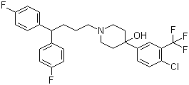 CAS 登录号：26864-56-2, 五氟利多, 1-[4,4-双(4-氟苯基)丁基]-4-[4-氯-3-(三氟甲基)苯基]-4-哌啶醇