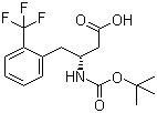 CAS 登录号：269396-77-2, N-叔丁氧羰基-(R)-3-氨基-4-(2-三氟甲基苯基)丁酸
