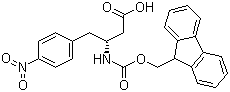 structure of CAS# 269398-78-9, Fmoc-(R)-3-Amino-4-(4-nitrophenyl)butyric acid