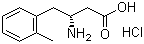 structure of CAS# 269398-79-0, (R)-3-氨基-4-(2-甲基苯基)丁酸盐酸盐