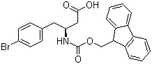 structure of CAS# 270062-86-7, Fmoc-(S)-3-氨基-4-(4-溴苯基)丁酸
