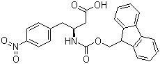 structure of CAS# 270062-88-9, Fmoc-(S)-3-Amino-4-(4-nitrophenyl)butyric acid