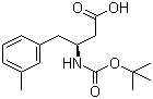 structure of CAS# 270062-93-6, (S)-N-叔丁氧羰基-3-氨基-4-(3-甲基苯基)丁酸
