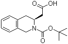 structure of CAS# 270062-98-1, Boc-(S)-1,2,3,4-四氢异喹啉-3-乙酸