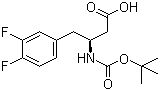 CAS 登录号：270063-54-2, N-叔丁氧羰基-(S)-3-氨基-4-(3,4-二氟苯基)丁酸