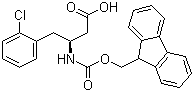 structure of CAS# 270596-37-7, (S)-N-芴甲氧羰基-3-氨基-4-(2-氯苯基)丁酸