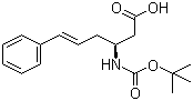 structure of CAS# 270596-44-6, (3S)-3-[[叔丁氧羰基]氨基]-6-苯基-5-己烯酸