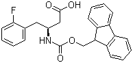 structure of CAS# 270596-49-1, Fmoc-(S)-3-Amino-4-(2-fluorophenyl)butyric acid
