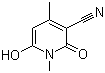 structure of CAS# 27074-03-9, 1,4-Dimethyl-3-cyano-6-hydroxypyrid-2-one