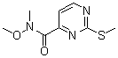 structure of CAS# 271247-59-7, N-甲氧基-N-甲基-2-(甲硫基)嘧啶-4-甲酰胺