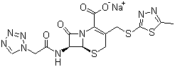 structure of CAS# 27164-46-1, 头孢唑啉钠