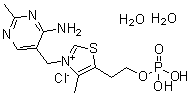 structure of CAS# 273724-21-3, 3-[(4-氨基-2-甲基-5-嘧啶基)甲基]-4-甲基-5-[2-(膦酰氧基)乙基]-噻唑鎓氯化物二水合物