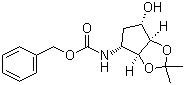 CAS 登录号：274693-53-7, N-[(3aS,4R,6S,6aR)-四氢-6-羟基-2,2-二甲基-4H-环戊烯并-1,3-二氧戊环-4-基]氨基甲酸苄酯