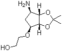 CAS 登录号：274693-55-9, 替卡格雷中间体, 2-[[(3aR,4S,6R,6aS)-6-氨基四氢-2,2-二甲基-4H-环戊烯并-1,3-二氧杂环戊烷-4-基]氧基]乙醇