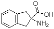 structure of CAS# 27473-62-7, 2-氨基-2,3-二氢-1H-茚-2-羧酸