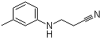 CAS # 27618-25-3, 3-[(3-Methylphenyl)amino]propanenitrile, 3-(m-Toluidino)propiononitrile
