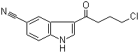 structure of CAS# 276863-95-7, 3-(4-氯-1-氧代丁基)-1H-吲哚-5-甲腈