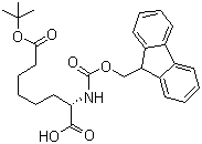 structure of CAS# 276869-41-1, (S)-2-Fmoc-氨基辛二酸 8-叔丁酯