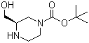 structure of CAS# 278788-66-2, (R)-1-Boc-3-羟甲基哌嗪