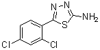 structure of CAS# 28004-63-9, 5-(2,4-二氯苯基)-1,3,4-噻二唑-2-胺