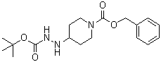 structure of CAS# 280111-50-4, 4-[2-(叔丁氧羰基)肼基]哌啶-1-羧酸苄酯