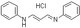 structure of CAS# 28140-60-5, N-(3-苯胺基-2-丙烯亚基)苯胺单盐酸盐