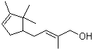 CAS # 28219-60-5, 2-Methyl-4-(2,2,3-trimethyl-3-cyclopenten-1-yl)-2-buten-1-ol, Santaliff