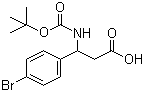 structure of CAS# 282524-86-1, N-叔丁氧羰基-3-氨基-3-(4'-溴苯基)丙酸