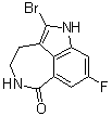 structure of CAS# 283173-80-8, 2-溴-8-氟-1,3,4,5-四氢-6H-氮杂卓并[5,4,3-cd]吲哚-6-酮