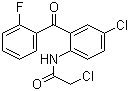 structure of CAS# 2836-40-0, 2-氯-N-[4-氯-2-(2-氟苯甲酰)苯基]乙酰胺