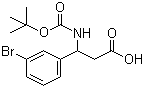 CAS # 284493-58-9, Boc-3-amino-3-(3'-bromophenyl)propionic acid, 3-(3-Bromophenyl)-3-[(tert-butoxycarbonyl)amino]propanoic acid