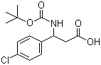 structure of CAS# 284493-65-8, Boc-3-amino-3-(4'-chlorophenyl)propionic acid