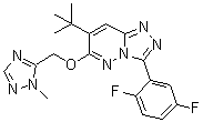structure of CAS# 286456-42-6, 3-(2,5-二氟苯基)-7-叔丁基-6-[(1-甲基-1H-1,2,4-三唑-5-基)甲氧基]-1,2,4-三唑并[4,3-b]哒嗪