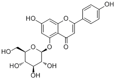 structure of CAS# 28757-27-9, 5-O-beta-D-吡喃葡萄糖苷芹菜甙元