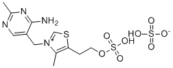 CAS # 2882-75-9, Thiamine EP Impurity A Sulfate, 2-(3-((4-amino-2-methylpyrimidin-5-yl)methyl)-4-methylthiazol-3-ium-5-yl)ethyl sulfate, sulfate (1:1)
