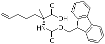 structure of CAS# 288617-77-6, (2R)-2-N-芴甲氧羰基氨基-2-甲基-6-庚烯酸