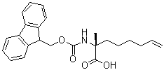 structure of CAS# 288617-78-7, (2R)-2-[[(9H-芴-9-基甲氧基)羰基]氨基]-2-甲基-7-辛烯酸