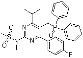 CAS 登录号：289042-10-0, N-[5-(二苯基膦酰甲基)-4-(4-氟苯基)-6-异丙基嘧啶-2-基]-N-甲基甲磺酰胺