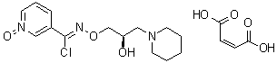 CAS # 289893-26-1, N-[(2R)-2-Hydroxy-3-(1-piperidinyl)propoxy]-3-pyridinecarboximidoyl chloride 1-oxide (2Z)-2-butenedioate (1:1), BRX 220
