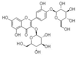 structure of CAS# 29125-80-2, Quercetin 3,4'-diglucoside