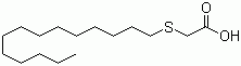 十四烷基硫代乙酸分子结构 (CAS 2921-20-2)