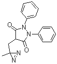structure of CAS# 29301-73-3, 4-[(3-甲基-3H-双吖丙啶-3-基)甲基]-1,2-二苯基-3,5-吡唑烷二酮